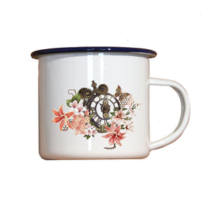 Emaille-Becher "STEAMPUNK", Tasse, Geschenk