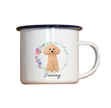 Lade das Bild in den Galerie-Viewer, Personalisierter Emaille-Becher &quot;ZWERGPUDEL&quot;, Tasse, Geschenk
